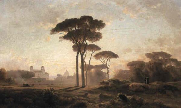 Jean-Achille Benouville Villa Medici, Rome oil painting image